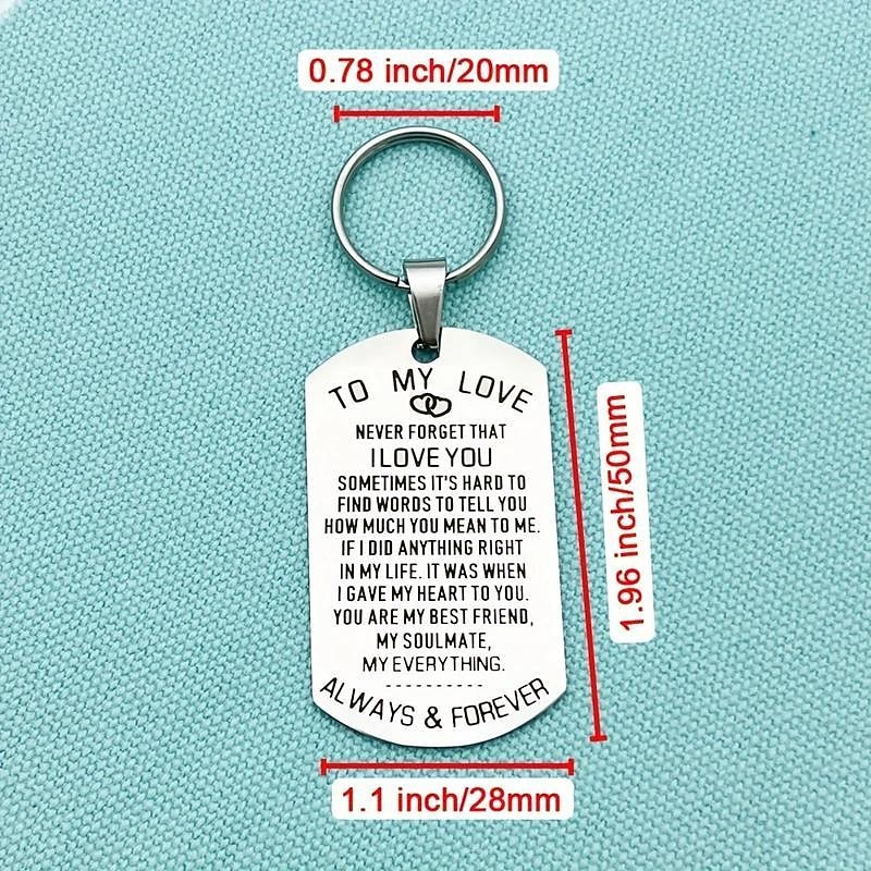 Lovely Keychain Gift for Husband/Wife - Perfect for Anniversaries Valentines Birthdays Boyfriends Girlfriends Him Her Women & Men!3