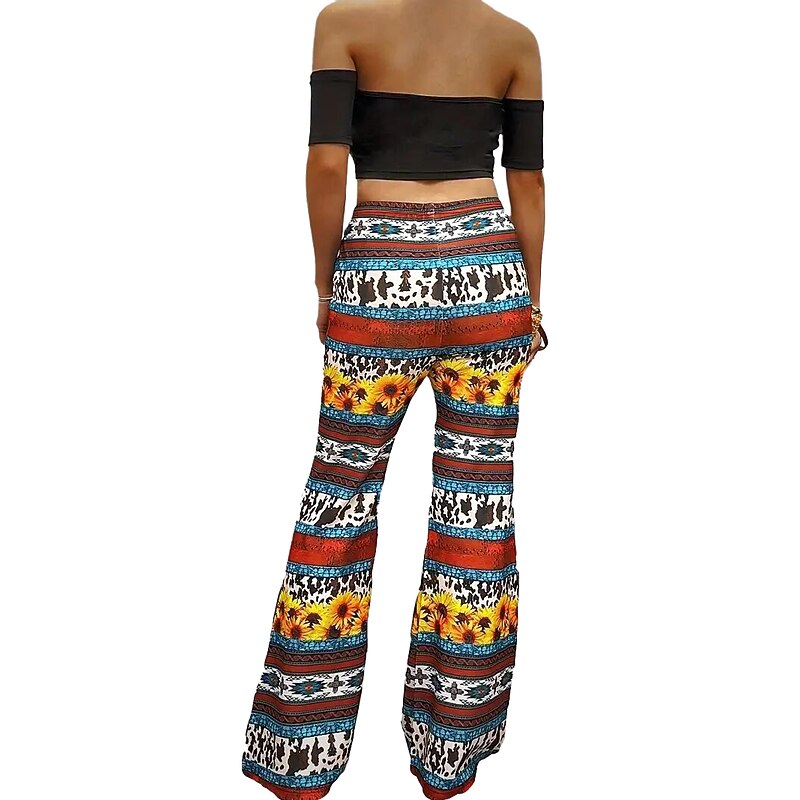 Retro Vintage 1960s 1970s Trousers Bell Bottom Pants Flared Trousers Hippie Fancy Dress Women's Party / Evening Pride Parade Pride Month Adults' Pants4