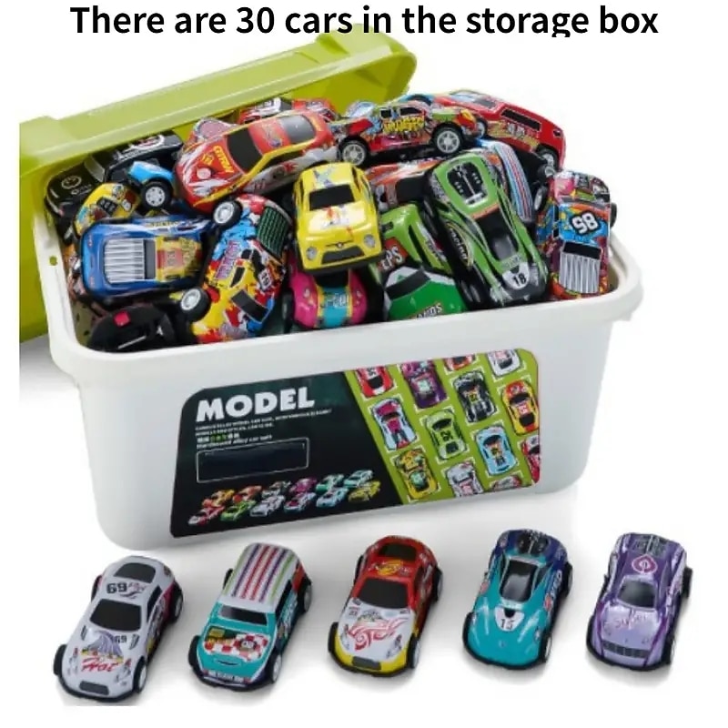 Storage Bucket Collection Edition 30 Alloy Racing Cars Iron Sheet Cars Rebound Cars Multiple Alloy Cars Classic Iron Shell Cars