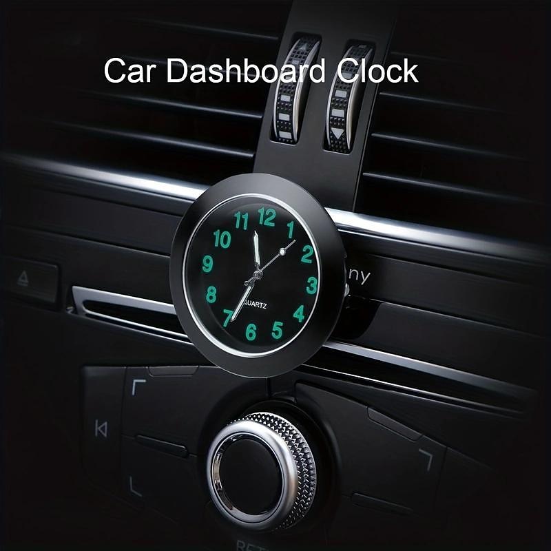 Mini Digital Car Clock, Luminous Stick-On Dashboard Watch, Quartz Mechanics, Auto Interior Accessory3