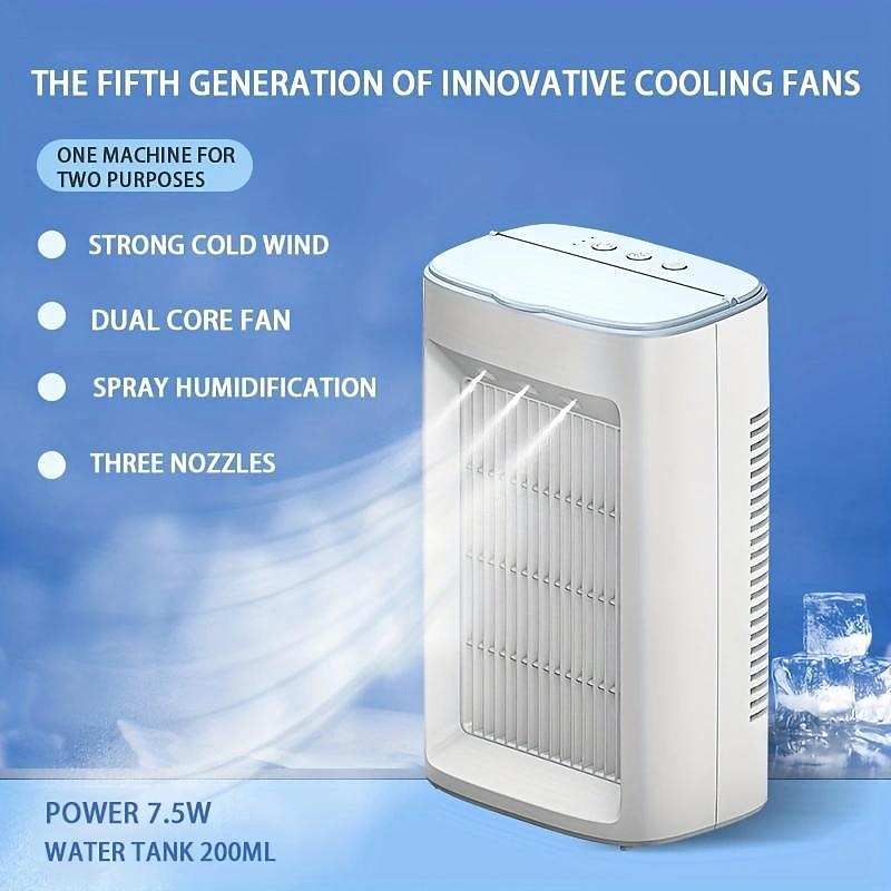 USB Personal Air Conditioner Fan – 3-Speed Portable Cooling Fan for Room, Office, Car, Outdoor, and Travel