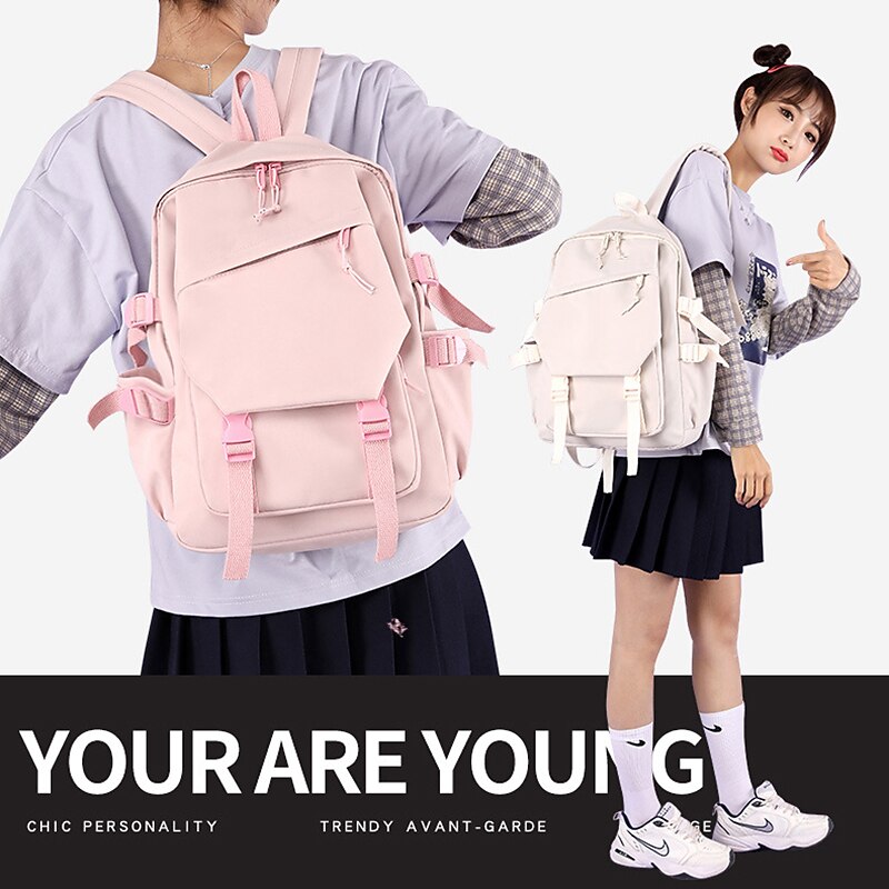 Women's Large Capacity Backpack – Stylish Casual School Bag with Multi-Pocket Design for College, Travel, and Daily Use2