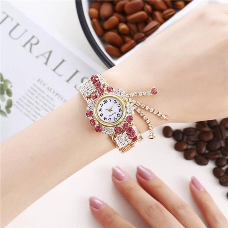 Luxury Fashion Diamond Bracelet Watches Women's Quartz Watch Stainless Steel Bracelet Casual Dress Watch Female Clock3
