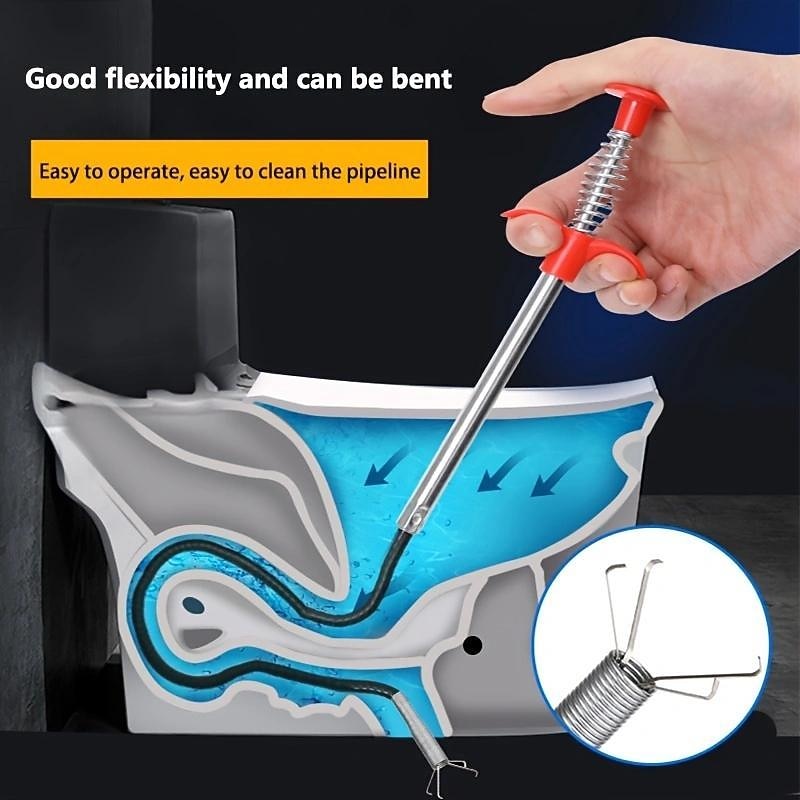 Retractable Claw Stick, Drain Snake, Drain Hair Clog Remover For Drains, Sink, Toilet Clean Dryer Vents, 60cm/23.62in3