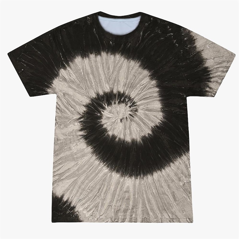 Unisex Retro Tie Dye Shirt for Men Women 1970S 1980S Hippies Retro Vintage Senior Tie-Dye Tee T-shirt Disco Casual Daily Halloween Carnival2