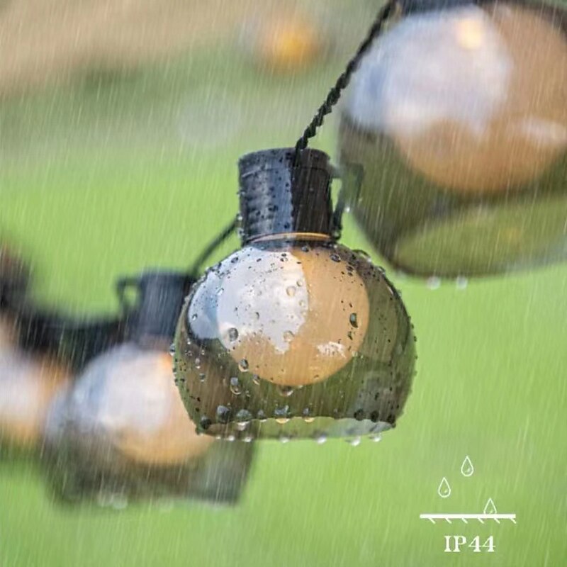 Solar Bulb String Light 5M 20Bulbs 10M 40Bulbs Outdoor Camping Led Light G50 Bulb Garden Festival Patio Decoration3