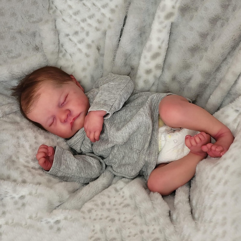 19inch Full body silicone vinyl Reborn Doll Levi Newborn Baby Size boy doll 3D Skin High quality Gift3