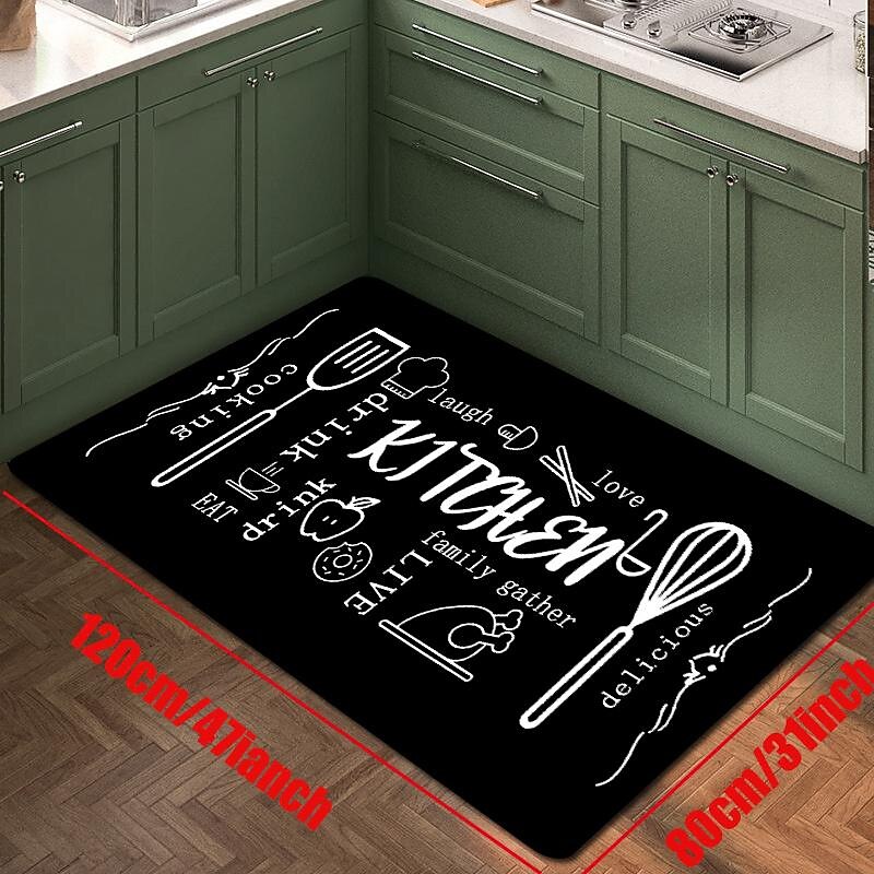 Modern Kitchen Rug Entrance Door Mat Decoration Living Room Rug Home Bedroom Bedside Corridor Floor Bathroom Non-Slip Floor Mat2