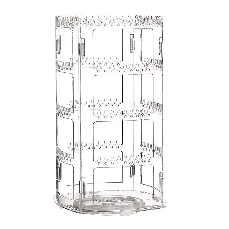 4-Tier 360° Rotating Earrings Holder: The Perfect Jewelry Organizer for Necklaces, Earrings, and Piercings!2