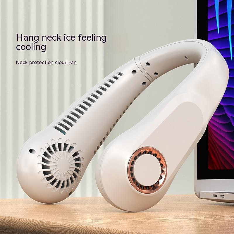 Mini Bladeless Neck Fan – USB Rechargeable Air Cooler with Digital Display, Portable Power Vent for Indoor and Outdoor Use3