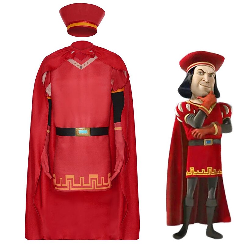 Shrek Lord Farquaad Cosplay Costume Movie Cosplay for Men's Women's Boys Kid's Adults' Halloween Carnival Children's Day