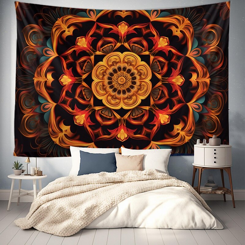 3D Mandala Bohemian Hanging Tapestry Wall Art Large Tapestry Mural Decor Photograph Backdrop Blanket Curtain Home Bedroom Living Room Decoration 9