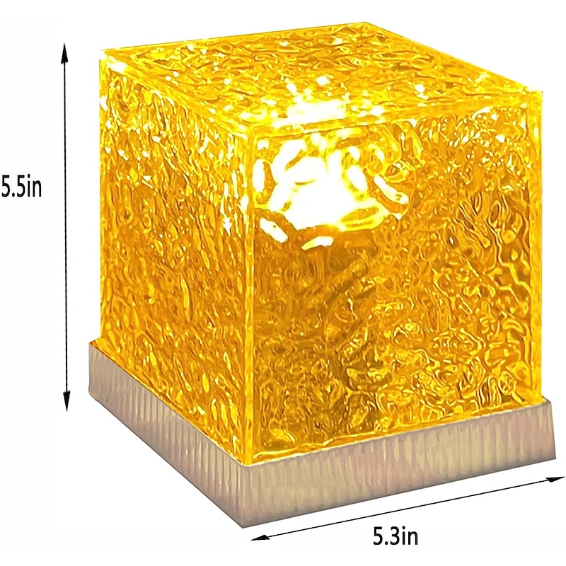 Dynamic Rotating Water Ripple Night Light with Remote Control 16-Color Rotating Water Pattern Flame Crystal Projector for Living RoomStudy Bedroom3