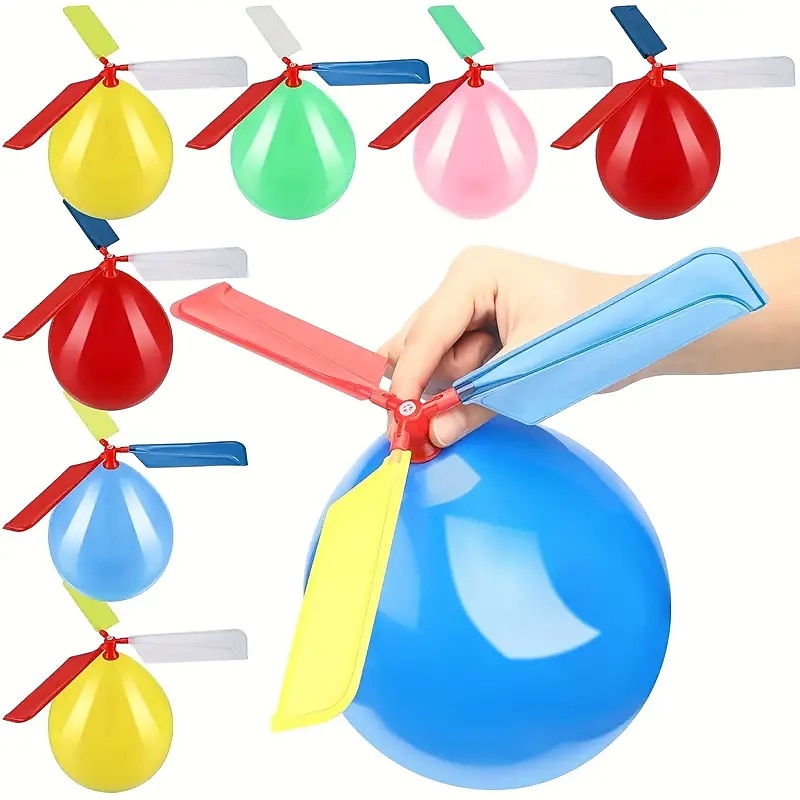 Balloon Helicopters Balloons Flying With Whistle Kids Flying Toys Birthday Party Toys Stocking Stuffer Return Gifts For Boys Girls Baby Shower Parties Outdoor Party ToysCreative Small Gift Birthday
