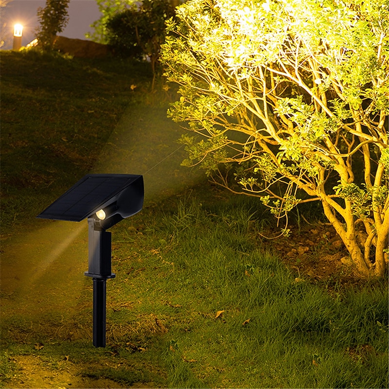 Solar Spot Lights Outdoor, IP65 Waterproof 43 LED Solar Garden Landscape Lights, Wall Mount Auto On/Off for Christmas Yard & Garden4