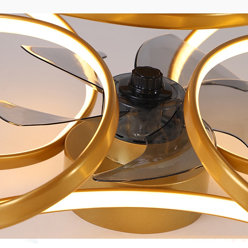 LED Ceiling Fans Dimmable with Remote Contral Flower Design 55cm Flush Mount Ceiling Lamp Acrylic Lampshade Chandelier Bedroom Living Room4