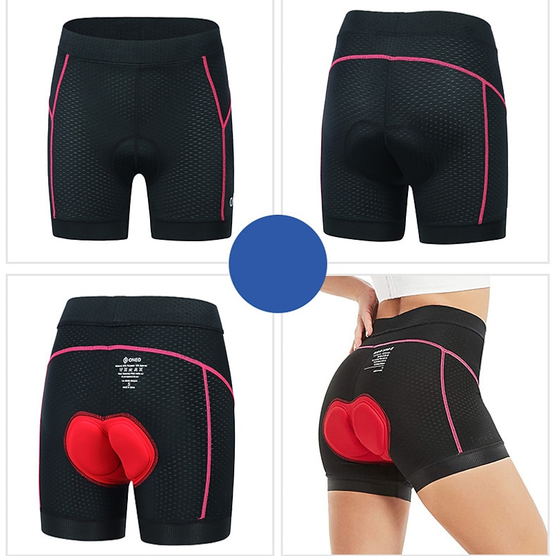 Women's Cycling Underwear Shorts Bike Shorts 3D Padded Shorts Bike Padded Shorts / Chamois Bottoms Mountain Bike MTB Road Bike Cycling Sports 3D Pad Quick Dry Lightweight Sweat wicking Black Blue3