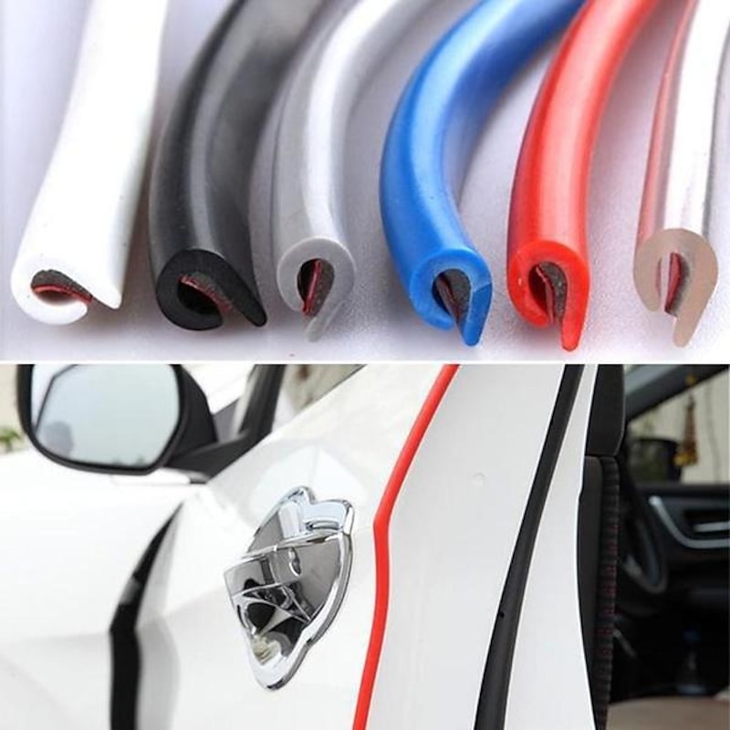 Universal Car Door Edge Protector Trim, 10M/5M Anti-Collision Rubber Moulding Strip, Scratch Guard for Auto Styling & Protection2