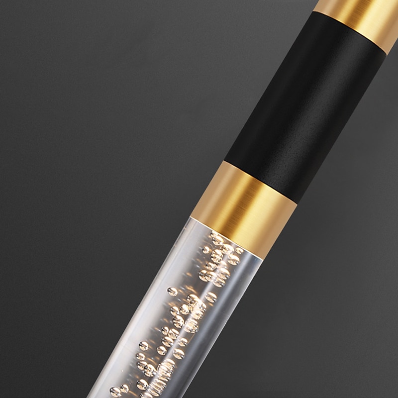 LED Pendant Light Dimmable 34cm Crystal Modern Kitchen Island Light Fixture,Adjustable Pendant Lighting for Kitchen Island,Black Gold Led Chandelier for Dining Room,Bedroom,Mini Pendant Spot Lights (1-Pack)4