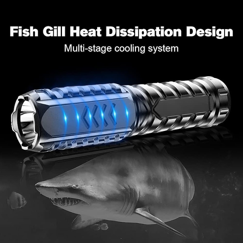 Multifunctional Rechargeable Flashlight, 2023 New Charger and Flashlight 2 in 1 LED Flashlights, 450M Long Lighting Range Tactical Flashlight 3 Modes, IPX7 Waterproof Mini Portable Flashlight3