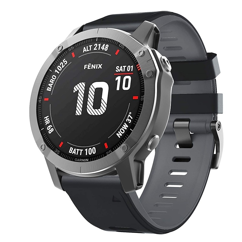 Watch Band for Garmin Fenix 7 7X 6 6X Pro Epix Pro 47mm 51mm Instinct 2X Approach S70 47mm S62 S60 Forerunner 955 945 Epix Marq Descent Quatix 22mm 26mm Silicone Replacement  Strap 22mm 26mm Sport