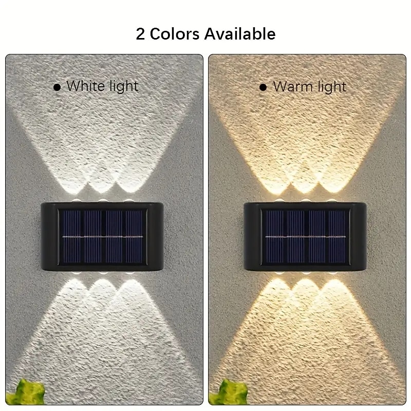 2 PCS Solar Double Head Wall Light Outdoor Garden Light Waterproof Outdoor Up And Down Light Wall Decoration Garden Light External Wall Light3