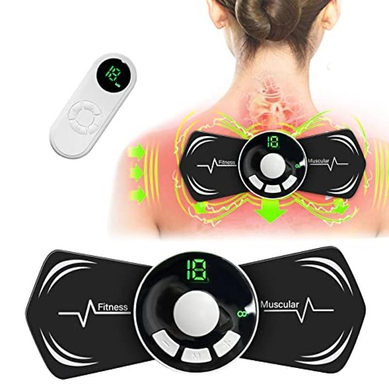 EMS Intelligent Mini Cervical Massage Pad Portable Remote Control Electric Neck Massager Shoulder And neck Pulse Physiotherapy Instrument