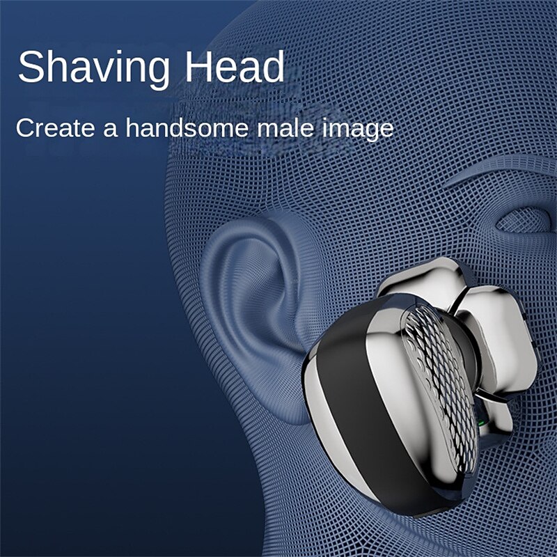 9D Independent Floating Heads Electric Shaver , Head Shaver For Bald Men 5 In 1 Bald Head Razor Grooming Kit, USB Rechargeable Electric Razor For Men, Wet/Dry Bald Head Razor With Rotary Blades, Clippers, Nose Trimmer4