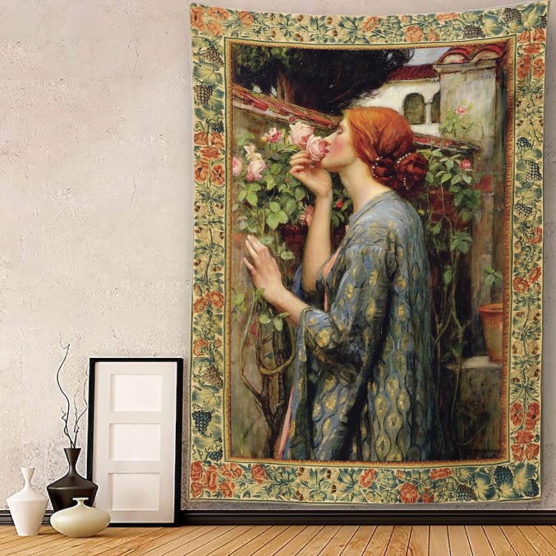 Victorian Style Painting Hanging Tapestry Wall Art Large Tapestry Mural Decor Photograph Backdrop Blanket Curtain Home Bedroom Living Room Decoration4