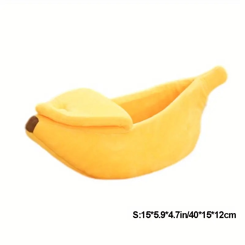 Cute Banana Cat Bed Cave Banana Bed For Cat Dog Warm Comfortable Nest Tent House4