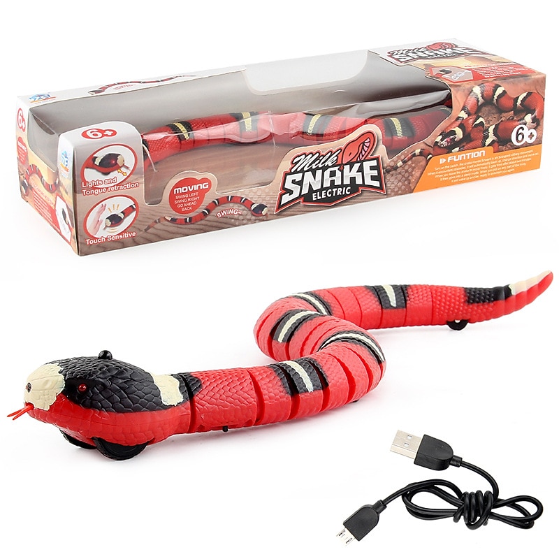 New Strange Trick Toy Reptile Remote Control Rattlesnake Induction Naja Many-banded Krait Funny Toy