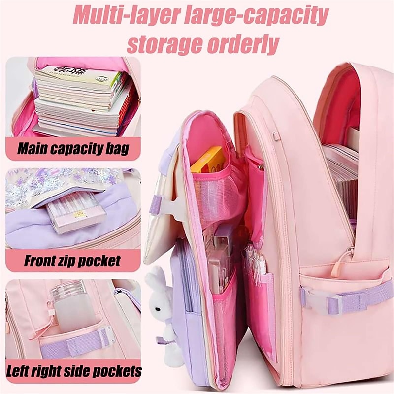 School Backpacks Cartoon Backpacks Backpack for Girls Large Capacity Multi-function Back to School Gifts3