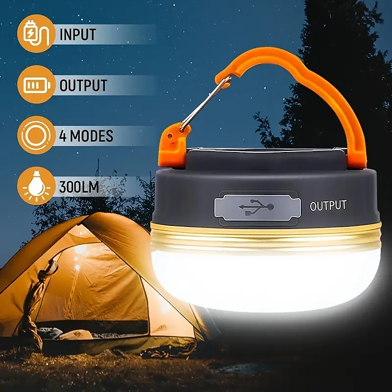 Outdoor LED Camping Lights USB Rechargeable Emergency Lights Magnet Adsorption Hanging Lights Lighting Waterproof Lights Camping Lights
