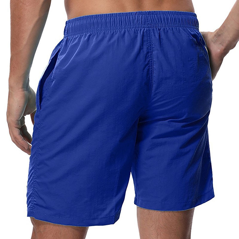 Men's Board Shorts Swim Shorts Swim Trunks Shorts Pocket with Mesh lining Plain Comfort Breathable Holiday Going out Hawaiian Boho Gray Green Black2