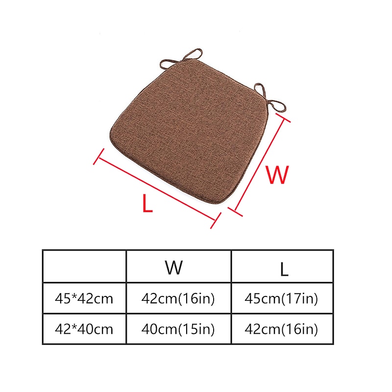 Chair Cushion Dining Chair Seat Pad Non Slip Memory Foam Chair Pad with Ties Non Skid Rubber Back U-Shaped Seat Cover3
