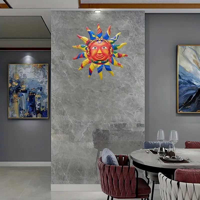 1pc Metal Wall Art (12.5'') Metal Sun Wall Hanging Art Decoration Hanging Sign Outdoor Decor Yard Decor Garden Decorations Room Decor Scene Decor Bedroom Decor Entrance Decor Kitchen4