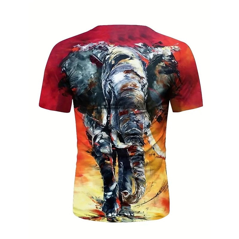Men's Graphic Animal Lion T Shirt Short Sleeve T shirt 3D Print Crew Neck Shirt Vintage Fashion Designer Outdoor Daily Sports Black Yellow Red Spring & Summer Clothing Apparel S M L XL 2XL 3XL4