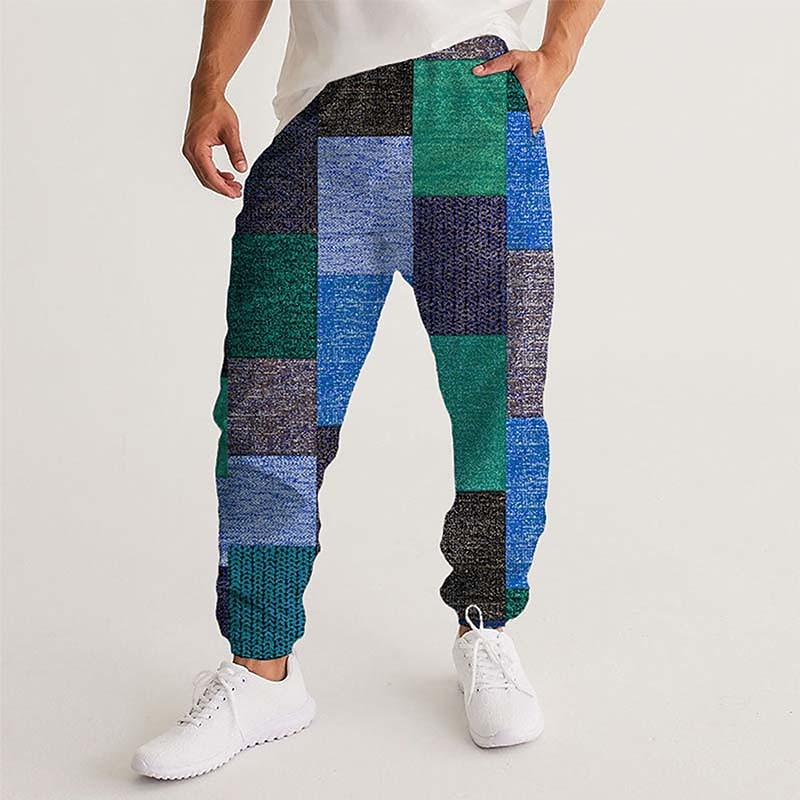 Men's Sweatpants Joggers Trousers Drawstring Side Pockets Elastic Waist Lattice Graphic Prints Tartan Comfort Breathable Sports Outdoor Casual Daily Streetwear Stylish Red Blue Micro-elastic2