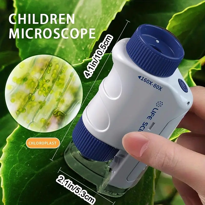 Microscope Children's Science Experiment Set for Primary and Middle School Students Electron optics Handheld Home Portable4