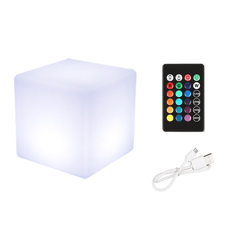 16 Color Switching Luminous Square Light Remote Control USB Charging Waterproof LED Luminous Cube LED Square Light Design Light Party Decoration Light4