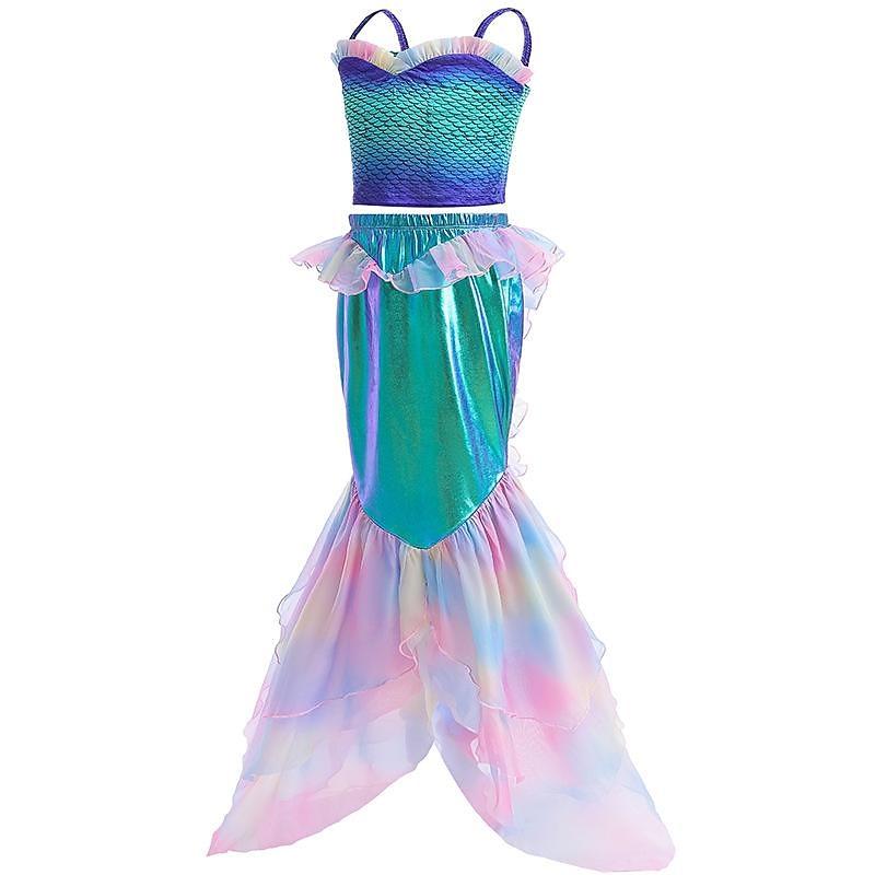 The Little Mermaid Princess Ariel Swimwear 2 Pieces Swimsuits Movie Cosplay for Girls' Kid's Carnival Children's Day3
