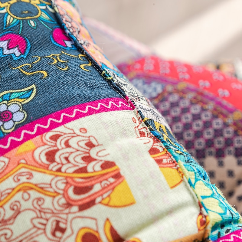 Boho Floor Pillow,Square Floor Seat Cushions Tatami Large Meditation Cushion for Adults, Square Pillows Seating for Yoga Living Room Home Decor, Memory Foam Added3