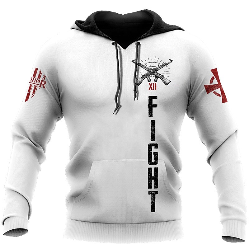 Men's Letter Graphic Prints Hoodie Hoodies Sweatshirt Streetwear Designer Long Sleeve Hooded Sports & Outdoor Daily Sports White Zipper Print Spring &  Fall Designer2