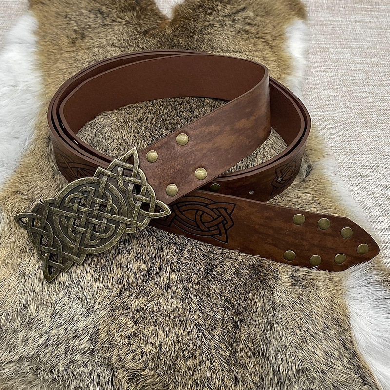 Warrior Knight Ritter Viking Celtic Knight Retro Vintage Punk & Gothic Medieval Renaissance 17th Century Cosplay Costume Masquerade Waist Belt Men's Women's Costume Vintage Cosplay Performance Stage3
