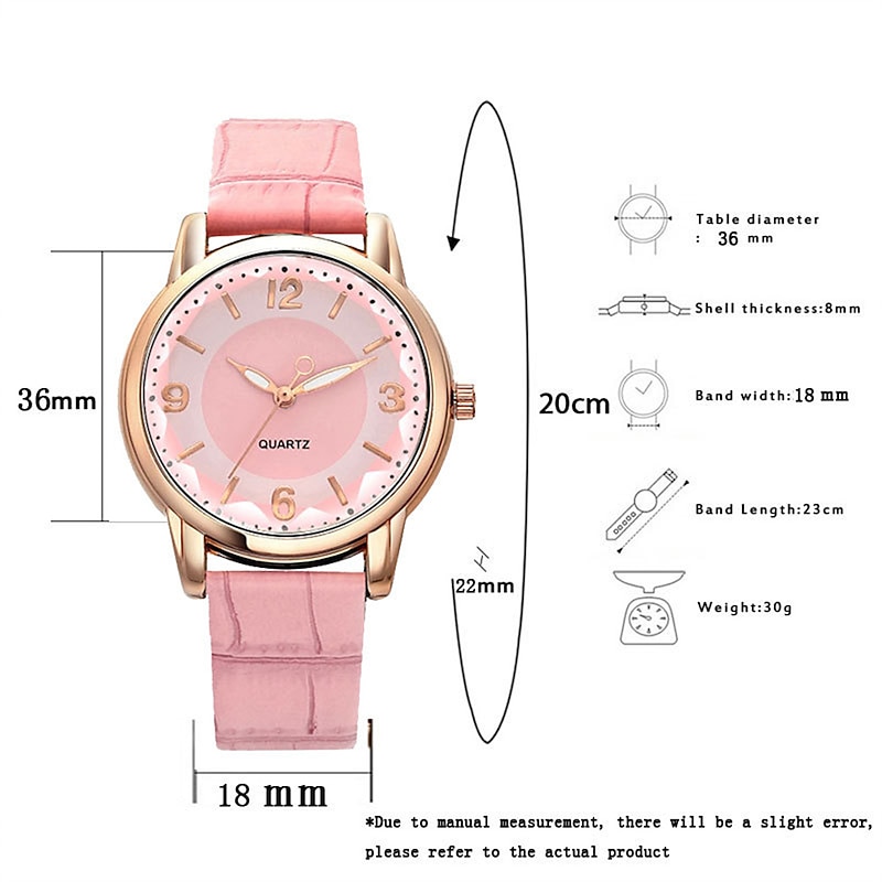 Simple Quartz Women's Watch Leather Strap Luxury Women's Watch Creative Student Watch Female Clock2