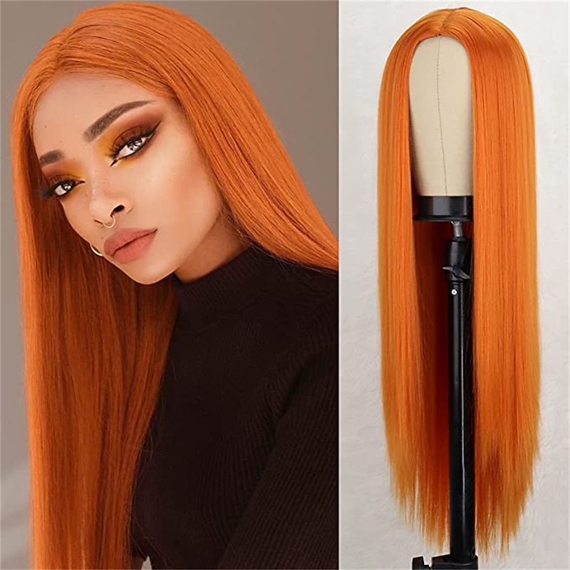 Barbiecore Movie Wigs Straight Blonde Ombre Wigs for Women Long Straight Blonde Wig Small Area Lace Front Synthetic Ombre Blonde Wig 30 Inch for Cosplay Daily Party4