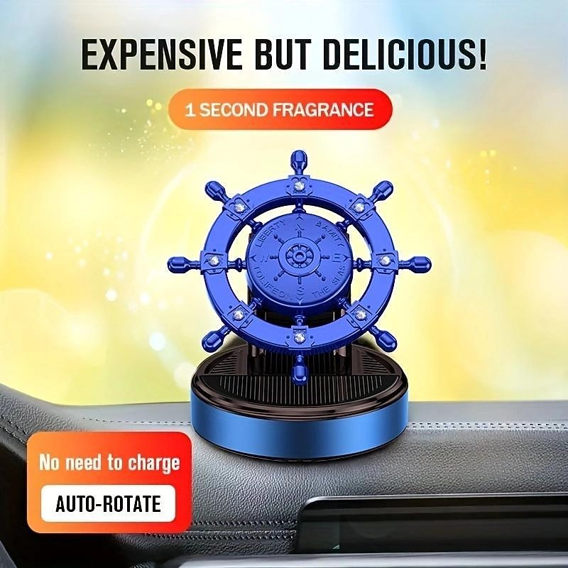 Car Perfume Fragrance Solar Aromatherapy Rotating Rudder Car Air Freshener Diffuser Parfume Gift Box Car Decor Auto Accessories3