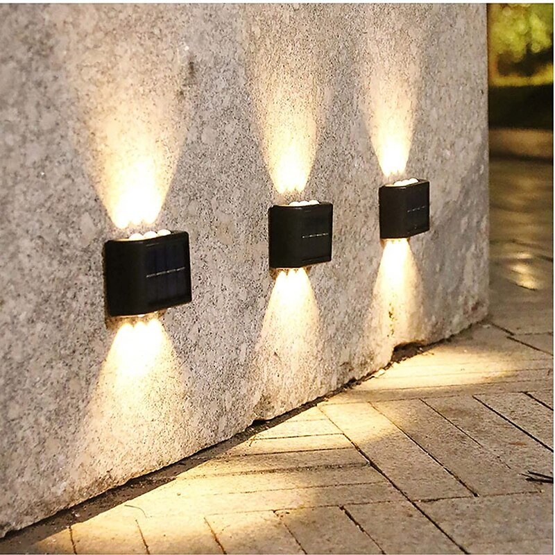 2 PCS Solar Double Head Wall Light Outdoor Garden Light Waterproof Outdoor Up And Down Light Wall Decoration Garden Light External Wall Light2