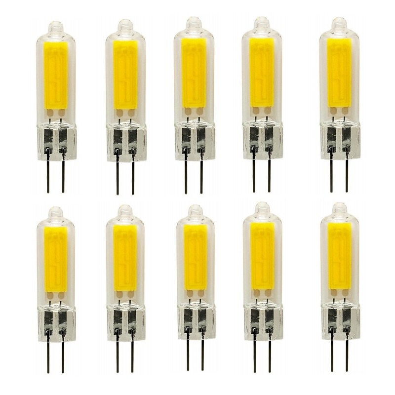 10pcs 2W LED Bi-pin Lights 200 lm G9/ G4 T 1 LED Beads COB Warm White/ White  Dimmable 220-240 V4