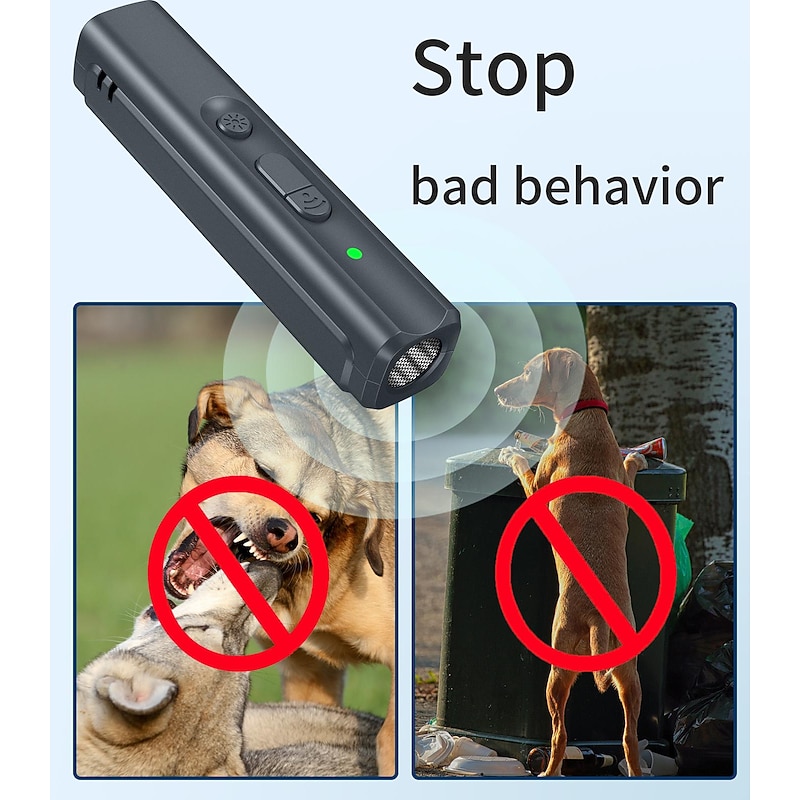 ultrasonic dog repellent new hot sale dog repellent with flashlight handheld bark stop dog repellent n11